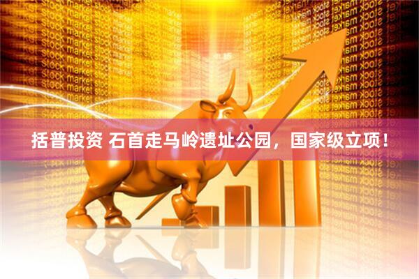 括普投资 石首走马岭遗址公园，国家级立项！